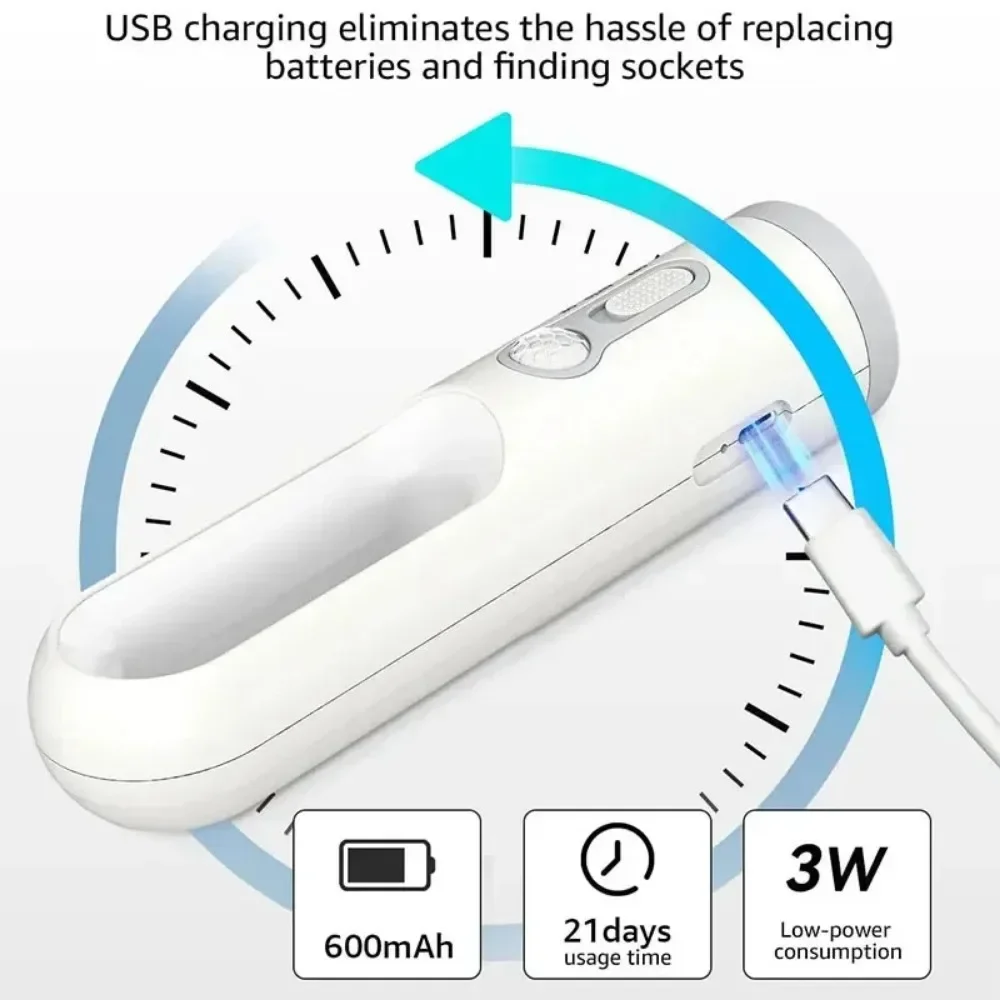 2 in 1 bærbar lommelygte led-bevægelsessensor natlampe badeværelseslæsning campingbelysning babyfodring øjenpleje sengelampe