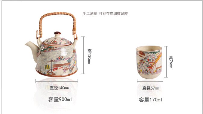 Keramiek 7Pcs Thee Set (1 Theepot Zes Thee Kopjes) Thee Sets Drinkware Chinese Porselein Kungfu Thee Gereedschappen