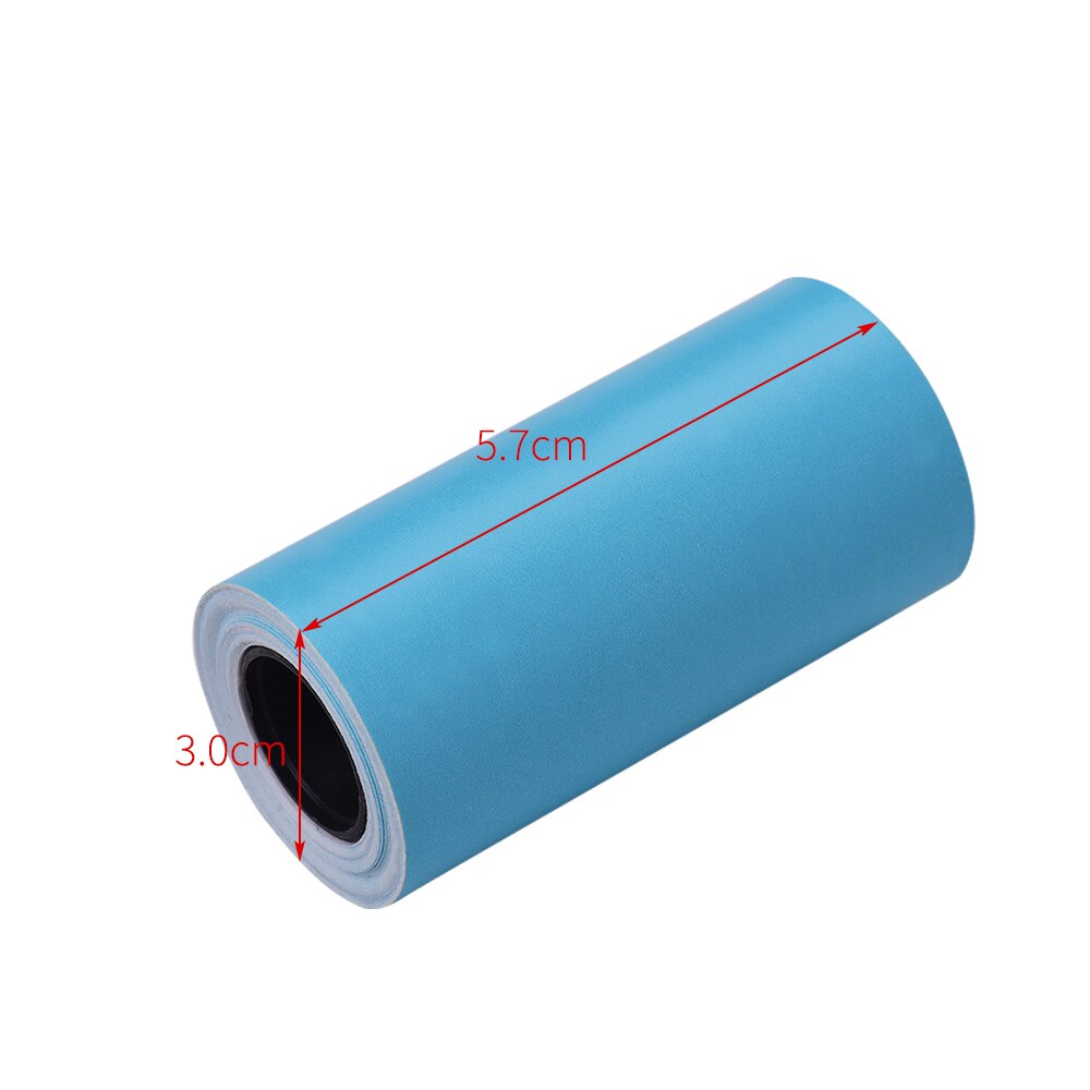 Color Sticker Paper Roll Direct Thermal Printer Paper with Self-adhesive 57*30mm for PeriPage A6/A8 for PAPERANG P1/P2 Printer
