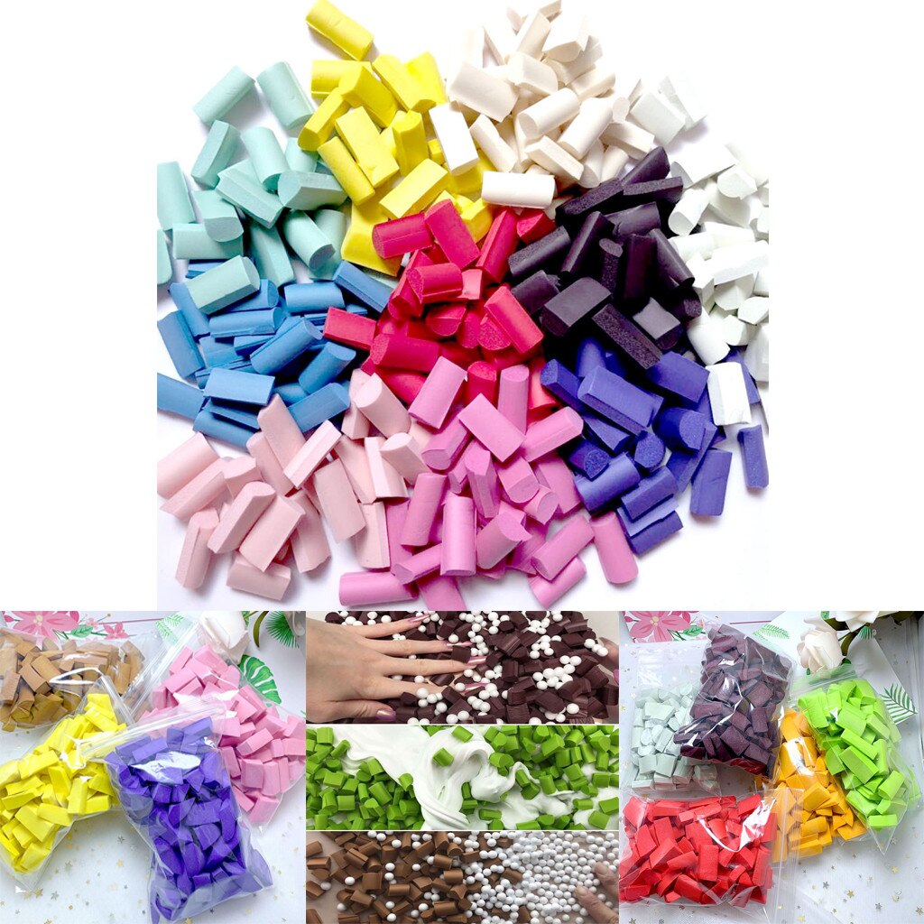 Soft Foam Chunks Beads Filler Slime Tool For Slime Making Art DIY Craft Multicolor For Kids glass bottles DIY for Slime Toy