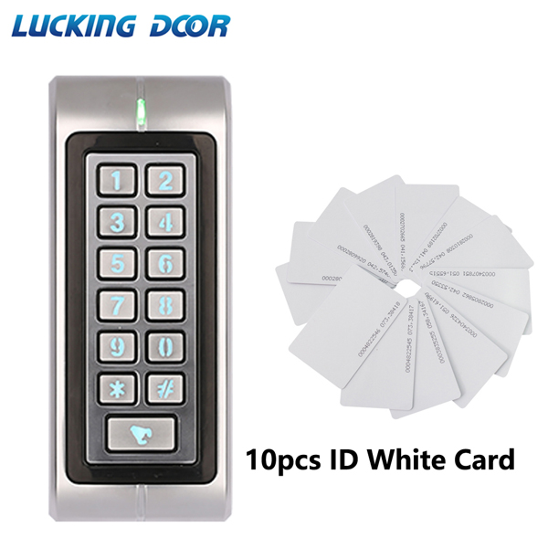 Lucking Deur ZKRT370 Metalen Rfid Waterdichte Toegangscontrole Toetsenbord 1000 Gebruikers Id/Ic Kaartlezer Deur Toegangscontrole Systeem wiegand: ID Version 10 cards