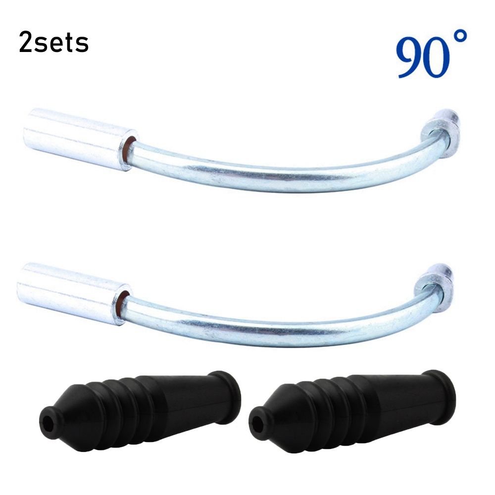 2sets MTB Mountain Bike V Brake Noodles Cable Guide Bend Tube Pipe Sleeves Protector Hose Brake Noodle and Boot Set Bicycle Part: Orange