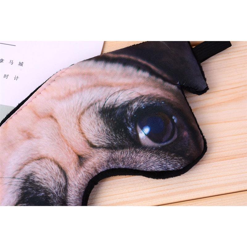 3D Hund aufbringen Auge Maske Lustige Schatten Nickerchen Abdeckung Augenbinde Schlaf Maske Augenklappe Schlaf Brille (Mops)