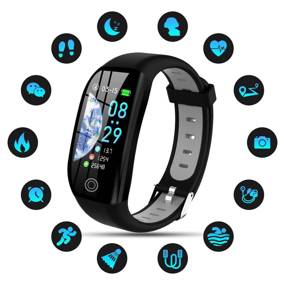 F21 Fitness Trackers IP68 Waterproof Activity Tracker IP68 Waterproof Heart Rate Blood Pressure Sleep Monitor for Women Men Kids