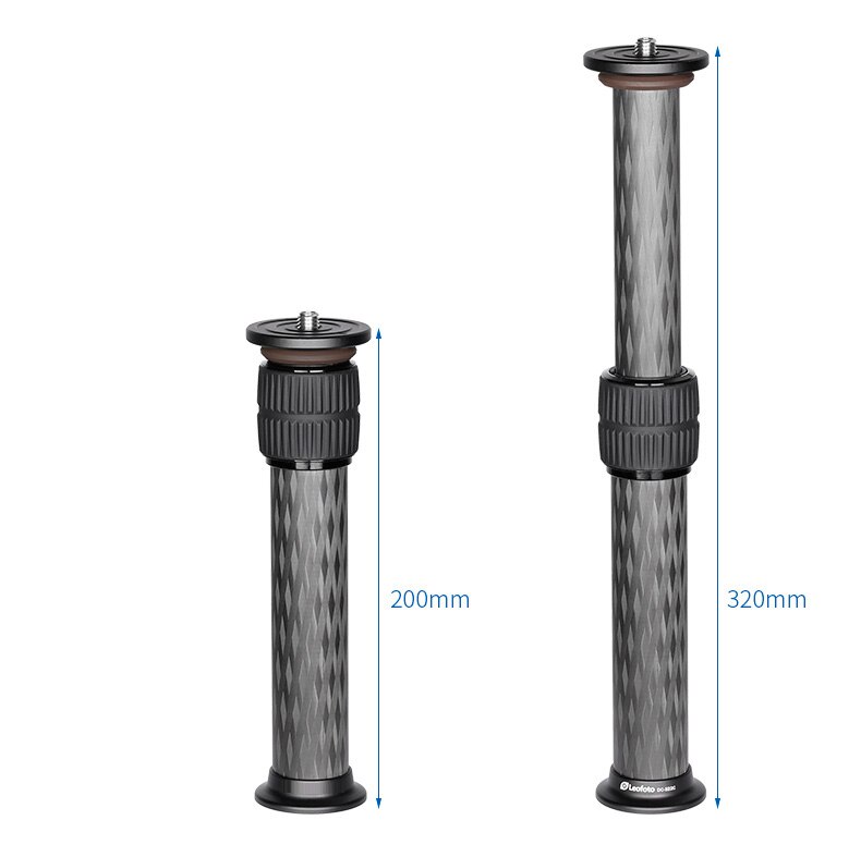 Carbon Fiber Tripod extension Tube Pole 2 Section Tripod Center Column Extender adapter Monopod Extension