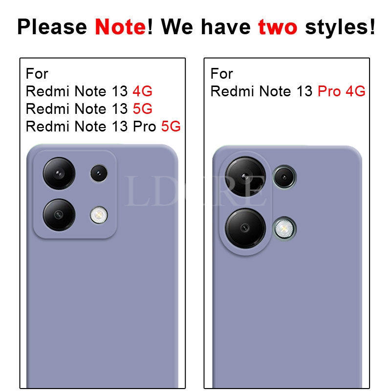 Para Xiaomi Redmi Note 13 funda de silicona líquida Redmi Note 13 Pro Plus funda protectora de TPU para teléfono Redmi Note 13
