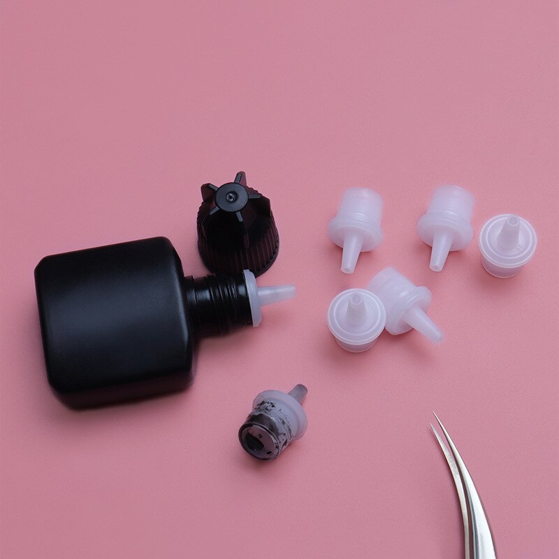 20 stücke Flasche hals Wimpern Erweiterungen Kleber Flasche Stopper Wimpern Wachstum Flüssigkeit Container Abdichtung Ersatz Kopf Spezielle Stecker