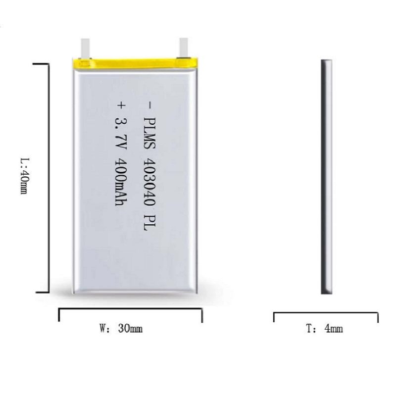 3,7 V batería de polímero de litio de 043040, 403040 de 400mAh MP3 MP4 GPS Bluetooth de la batería de litio pequeña estéreo bluetooth GPS