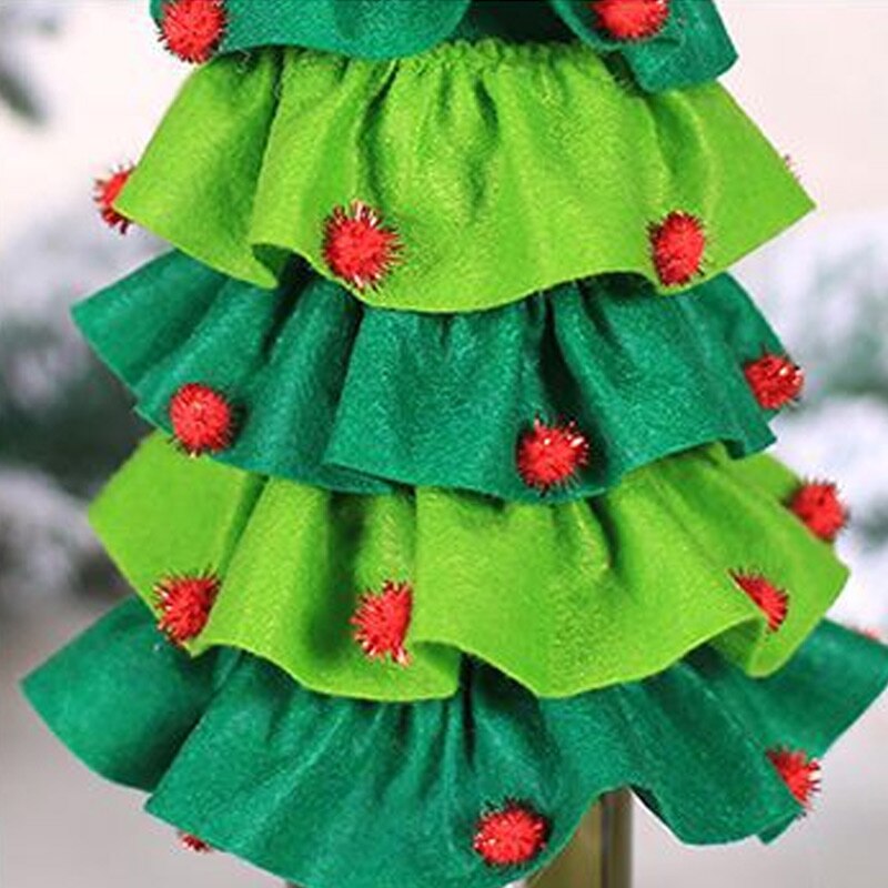 Christmas Wine Bottle Covers Dress Skirt Christmas Dining Table Set Bottle Decoration Cubiertas de botellas de vino de navidad