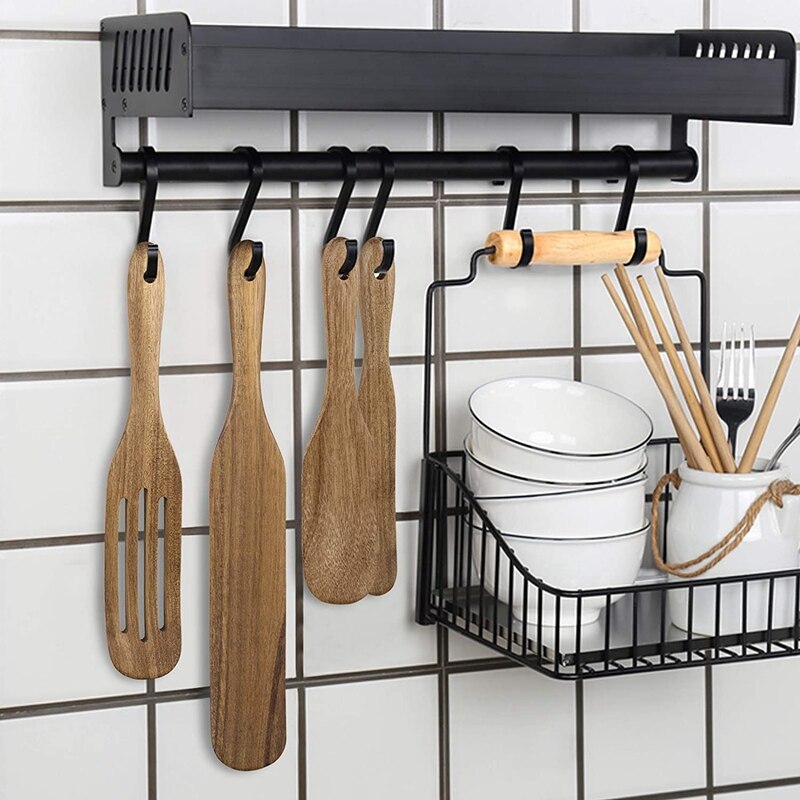 Spurtle Set , Natural Wooden Cooking Utensils Set, Handmade Spurtles Kitchen Tools Non-Stick Wooden Kitchen Utensil Set
