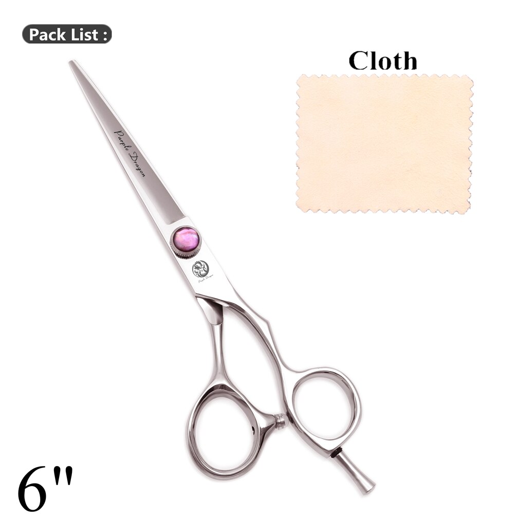 Purple Dragon – ciseaux de coiffure professionnels, 5 ", 5.5", 6 ", JP 440C, coupe fine, , Z9014: Z9014-C 6N