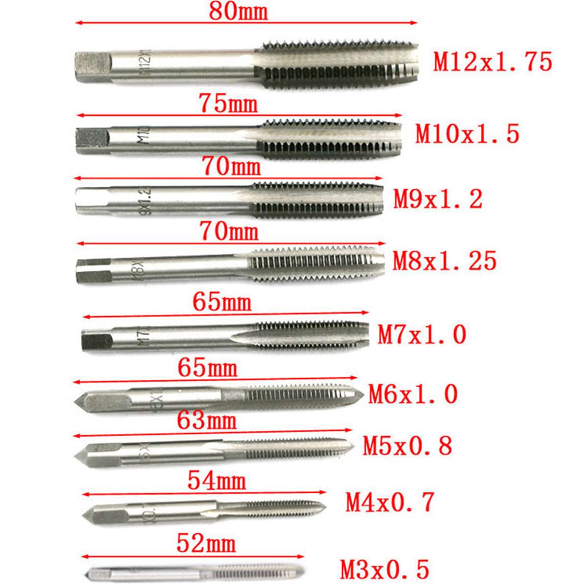 M3-M12/M6-M12 Tap and Die Set 20pcs/40pcs Screw Thread Plug Taps Wrench Die Alloy Steel Hand Tapping Tools Screw Tap Die