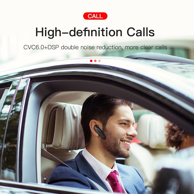 KUULAA Blutooth 5.0 słuchawki słuchawki ręce w samochodzie zestaw bezprzewodowy stereofoniczny HD Mic z mikrofonem dla IPhone Samsung Huawei telefon komórkowy