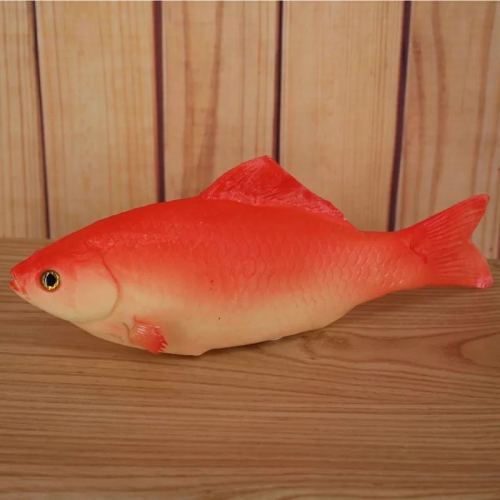 Peces artificiales de imitación para niños, 36 tipos, accesorios educativos para edades tempranas, carpa roja falsa, crisol, alimento para peces
