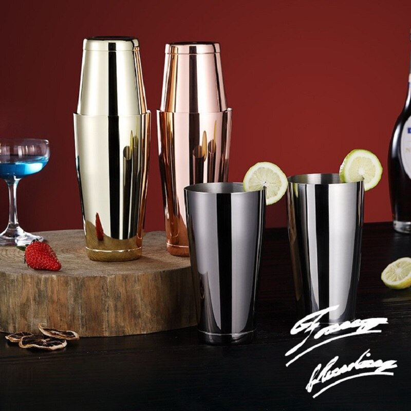 Boston Shaker Stainless Steel Cocktail Shaker Japanese Style Bartender Cocktail Shaker Bar Tools