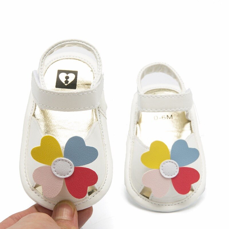 Girls Sandals Flowers Sweet Soft Children's Beach Shoes Kids Summer Floral Sandals Princess Cute