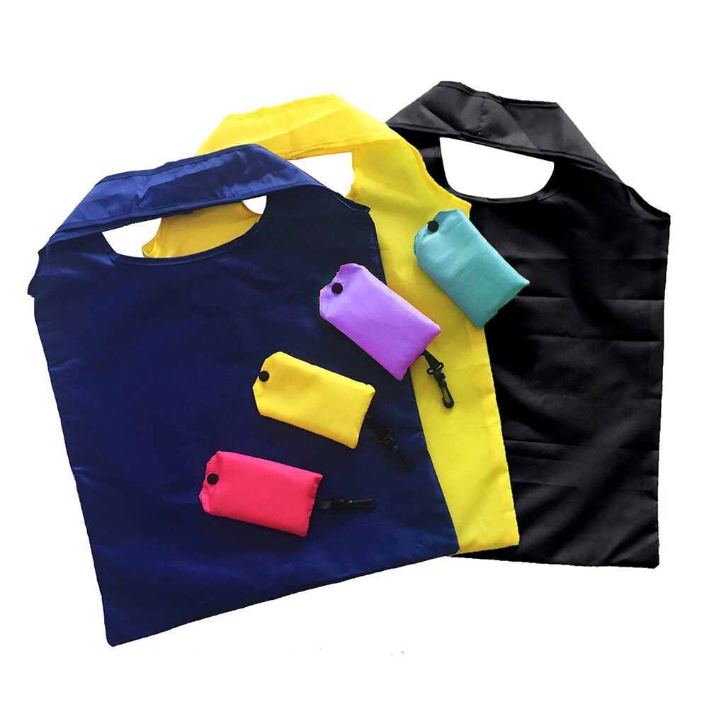Genanvendelig mulepose bærbar sammenfoldelig miljøvenlig nylon indkøbstaske foldbar håndtaske shopper mulepose arrangør enkel