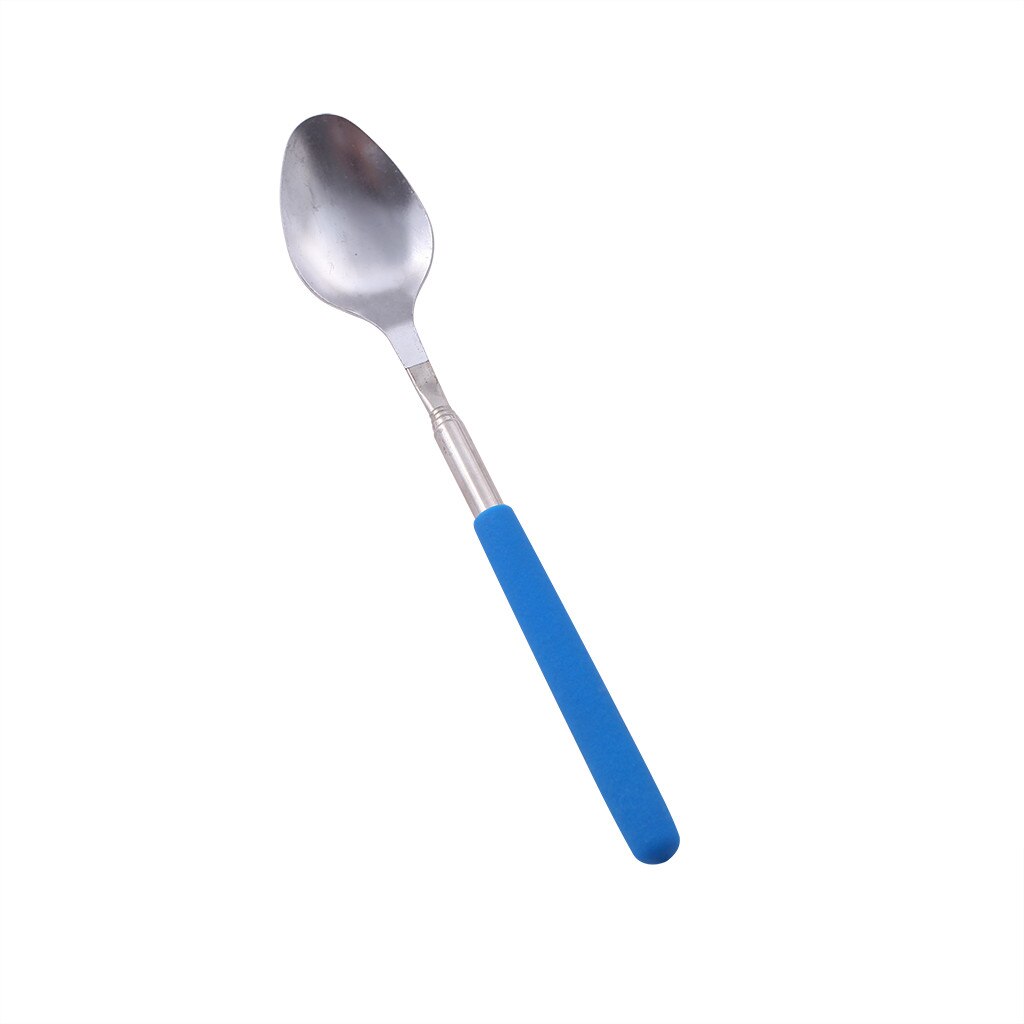 Funny Spoon Extension Long Extendable Telescopic Freeloader Trick Prank BBQ Tool Home kitchen tool accessories tableware посуда: B