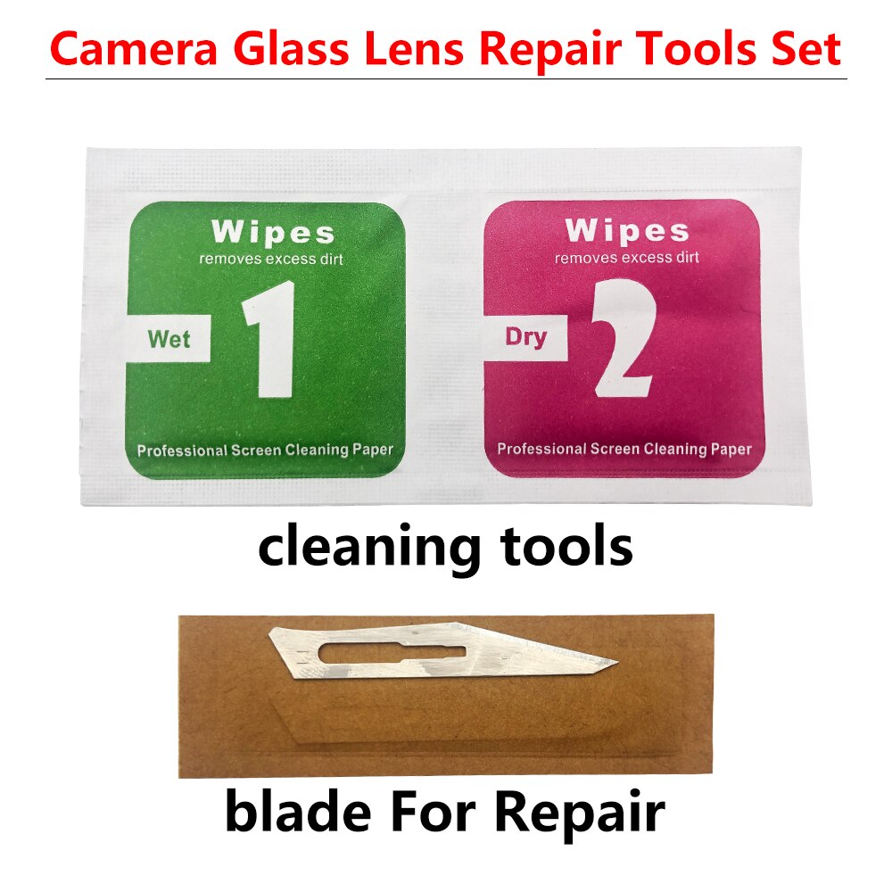 2Pcs Rear Camera Glass Lens with Glue Replacement Repair For Xiaomi Mi 10T 11 Lite 5G 11 10 Ultra 11T Pro Camera Glass Lens: Clean Repair Tools
