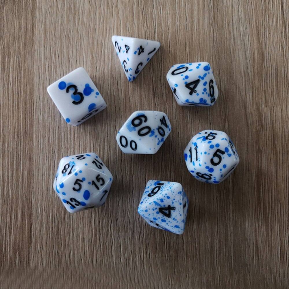 7Pcs Bloed Dices Onregelmatige Dobbelstenen Rollenspel Gaming Dices Spel Rekwisieten