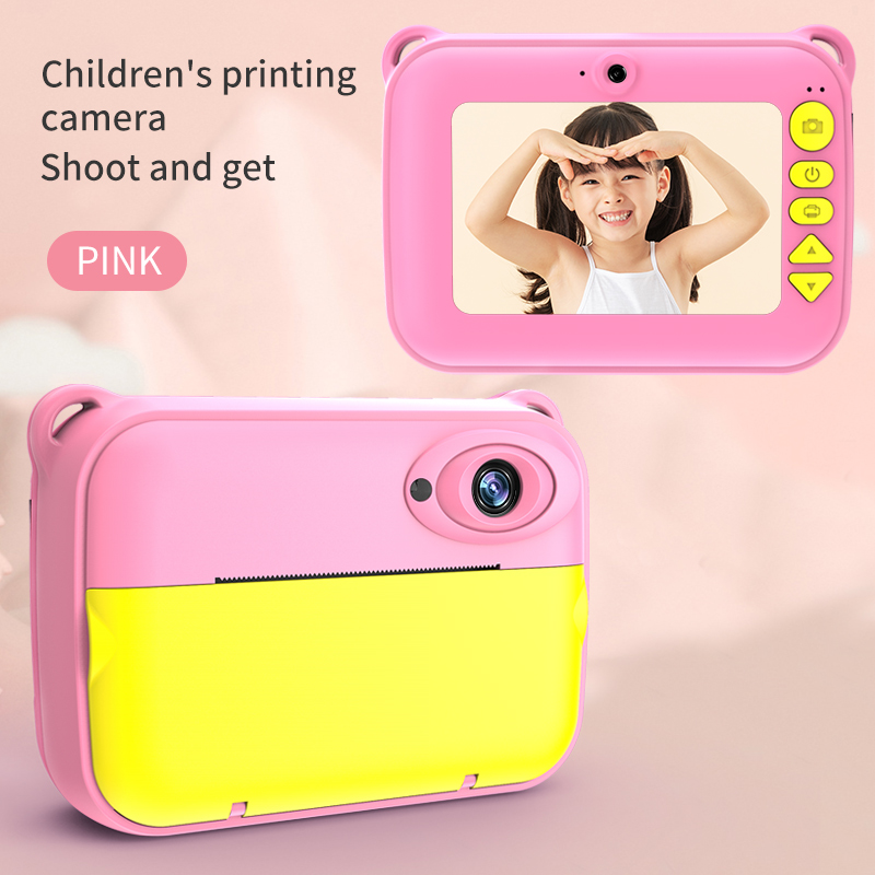 2022 fotocamera per bambini fotocamera istantanea per bambini 1080P HD 12MP fotocamera digitale per bambini fotocamera per bambini per regali di compleanno per bambina: Colore rosa / 32GB