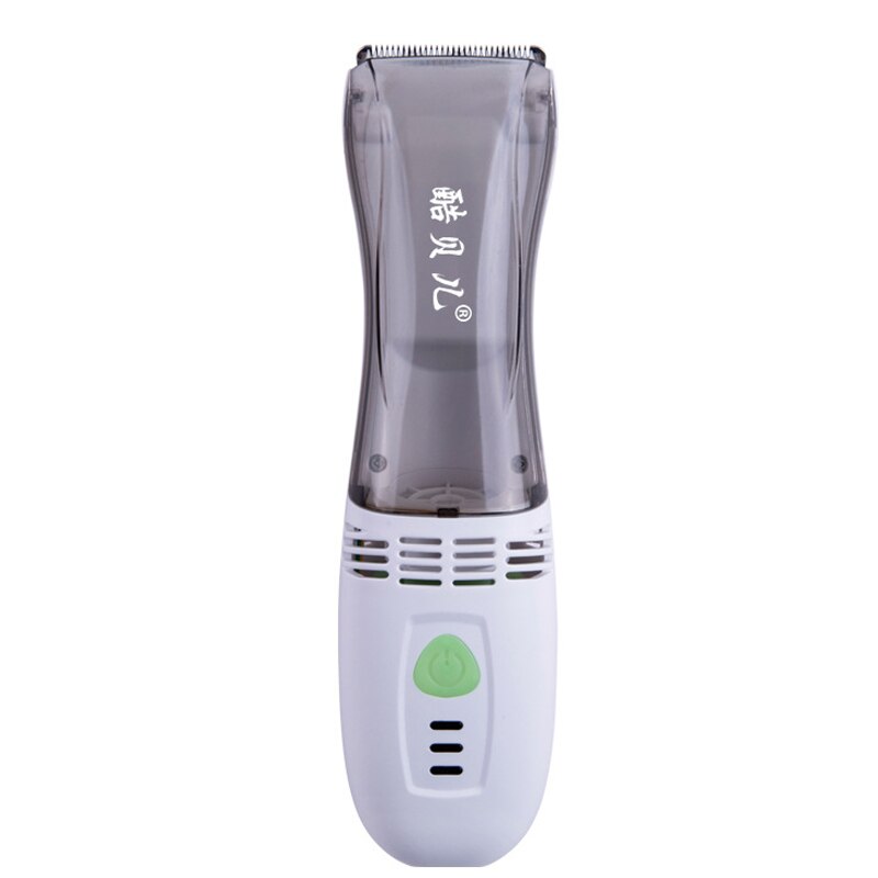 Automatic hair sucking baby child hair clipper adult home shaving hair artifact rechargeable electri fader mute electric clipper: White