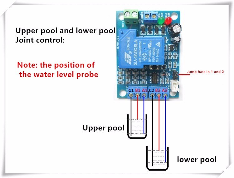 Automatic electronic water level controller water tower automatic switch on the water pump float level control DIY