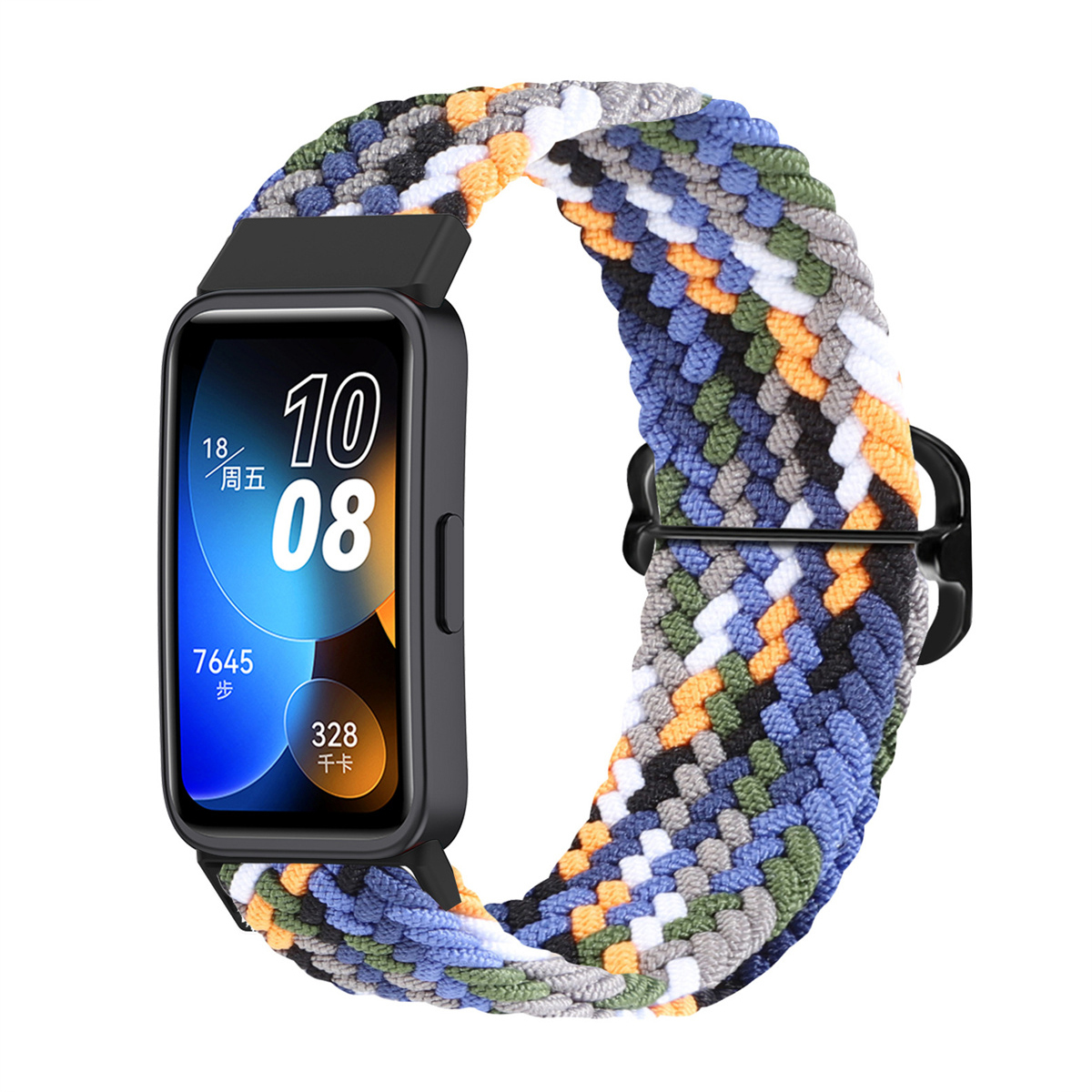 Gevlochten Solo Loop Voor Huawei Band 9 8 7 Band Verstelbare Smartwatch Accessoires Elastische Nylon Armband Correa Huawei Band8 Band