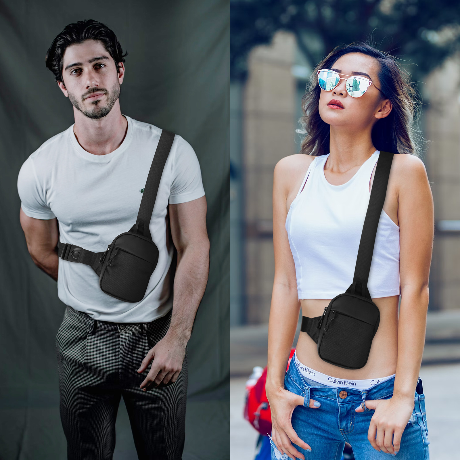 sportborsttas Ultrakleine mobiele telefoon Messenger Bag Heuptas Multifunctionele handbagage voor heren