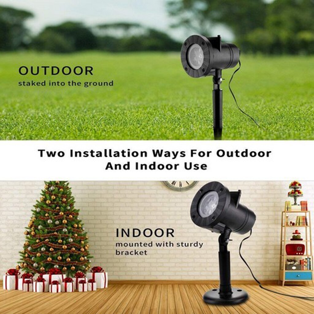 Celebration Series Projector LED Image Motion Projection Light with 12 Slide for Halloween Party Garden Outdoor Activities