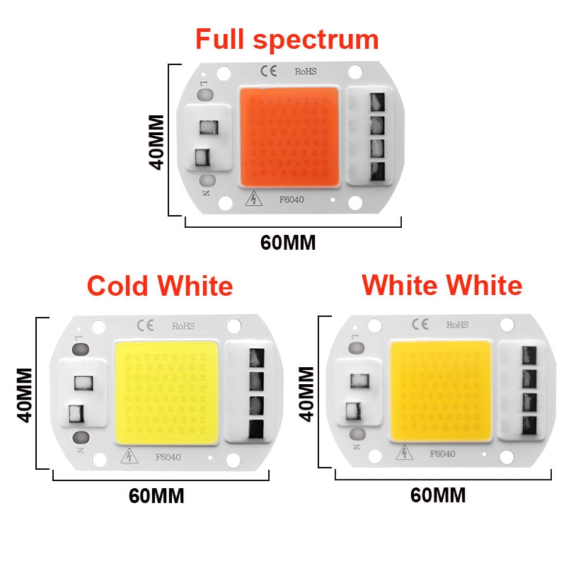 Cob Led Chip 20W 30W 50W Flood Gloeilamp Chip Geen Behoefte Driver Ac 220V Grown lamp Diy Spotlight Schijnwerper