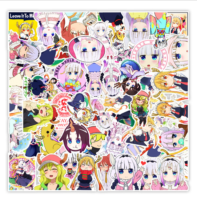 Autocollants pour téléphones portables, boîte de voyage, voiture, fruits, légumes, animaux, dessin animé mignon, DIY bricolage, paquet d'autocollants créatifs, décoration de la maison: Cartoon A-50pcs