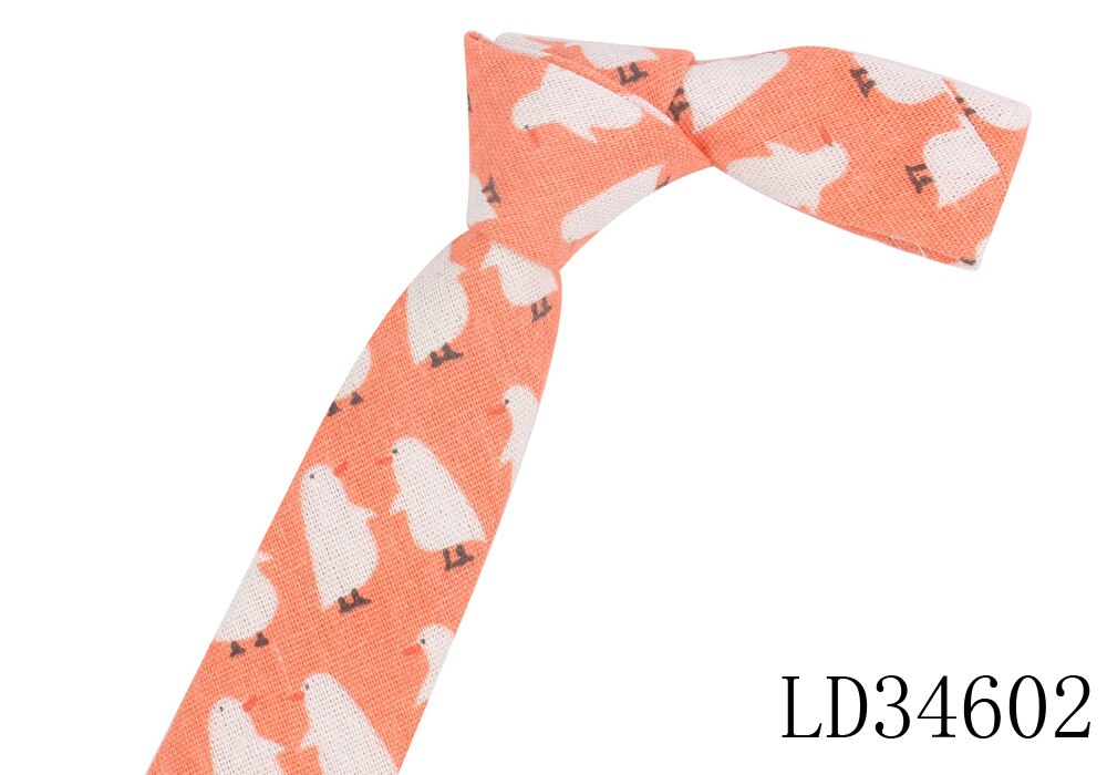 Cartoon Print Tie For Men Women Skinny Neck Tie For Wedding Casual Cartoon Neckties Classic Suits Slim Cotton Linen Neck Ties