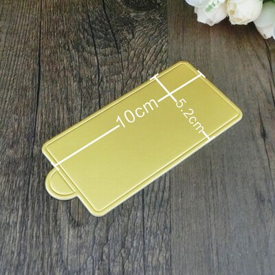 Base de cartón dorada para Mousse, bandeja de papel para pasteles, soporte para almohadillas, Base Rectangular, tablero de herramientas para hornear, 100 unids/lote