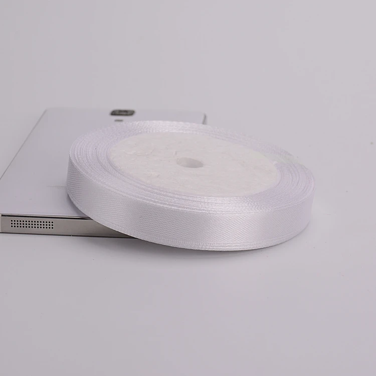 Cinta de tela satinada de poliéster blanco para decoración de tartas, cintas para envolver pasteles, accesorios de bricolaje, 6mm-50mm, 25 yardas: Plata antigua
