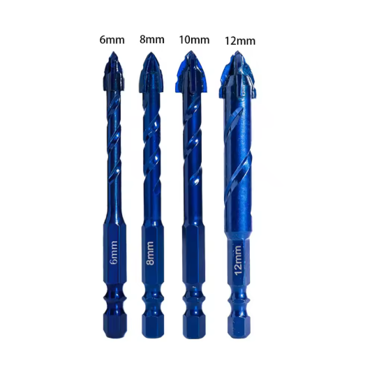 Four-Flute Sawtooth Eccentric Drill Bit