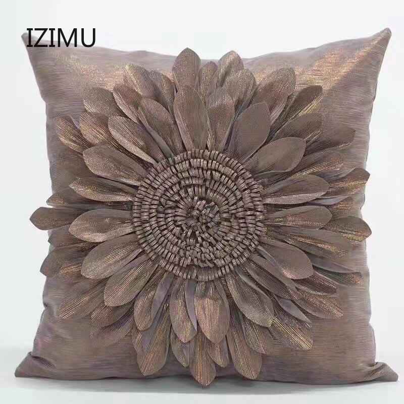 tkane wzorzec nowoczesny prosty oraz światło luksus Model pościel poduszki zamsz aksamit ciemny Zielony poduszka poduszka żyjący Pokój 45x45cm