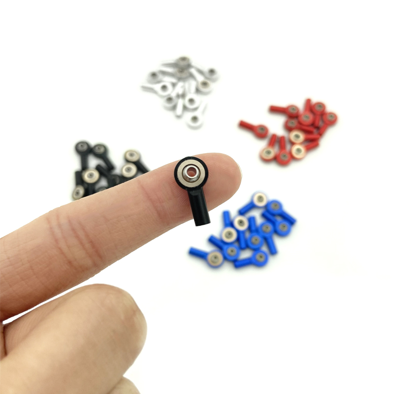 10 Uds M2 enlace tirante extremo Metal Universal junta cabeza de bola hebilla dirección varilla de empuje extremo de varilla de amarre Mini bielas para barcos RC