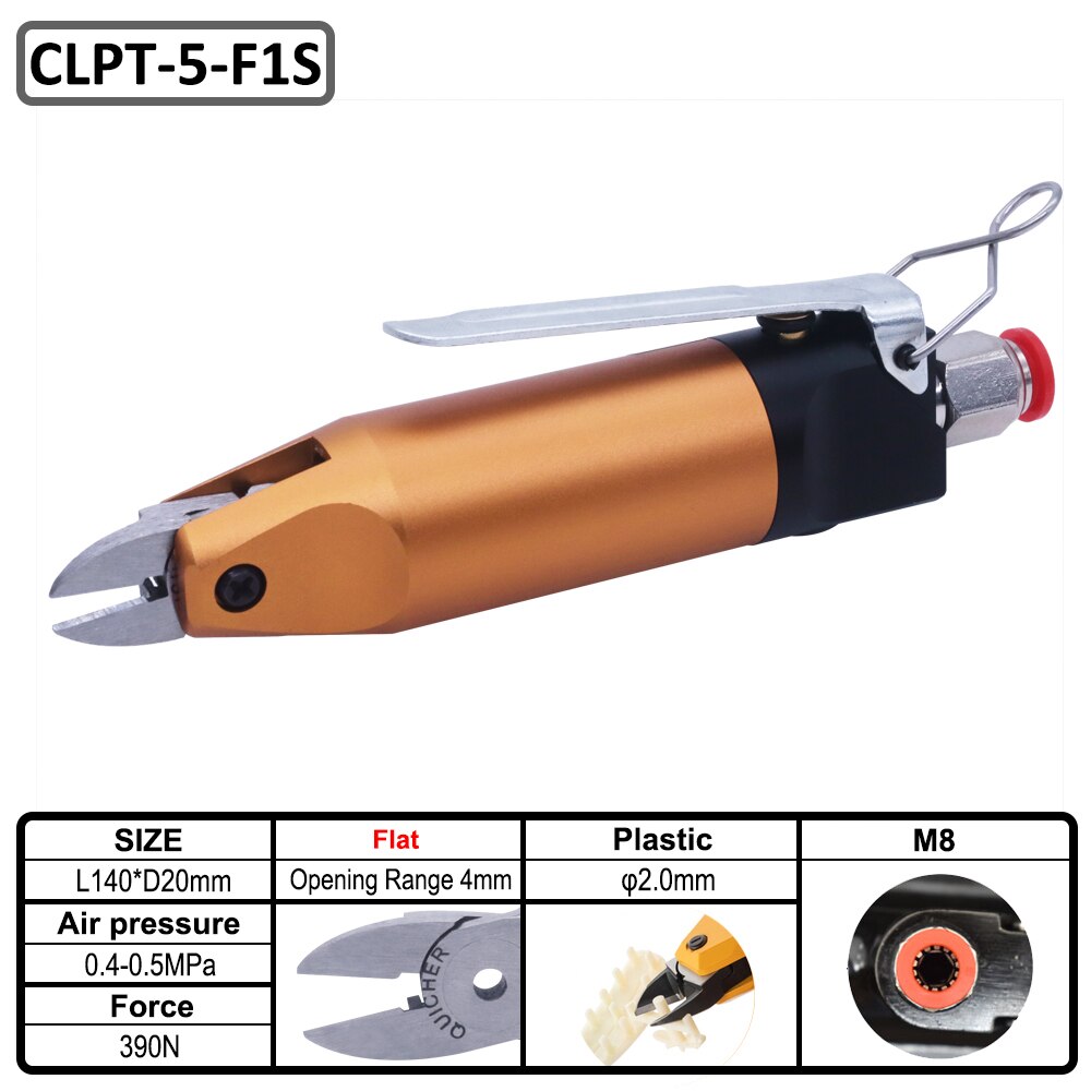 Pneumatic Scissors D20mm 390N Shear Cutting Tools Pliers Cutter for Metal Wire Plastic Electronic Component PVC Nipper Clamp: Flat  Plastic