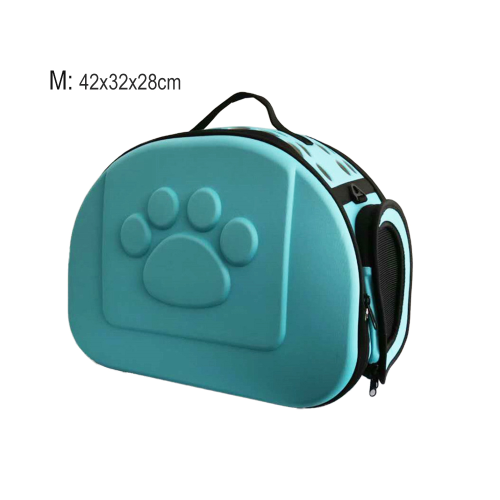 Torba transportowa dla psa i kota w jednolitym kolorze, składana, torba podróżna eva, przenośna torba na ramię dla małych psów i szczeniąt, robić noszenia na zewnątrz, mała: M-świeży niebieski