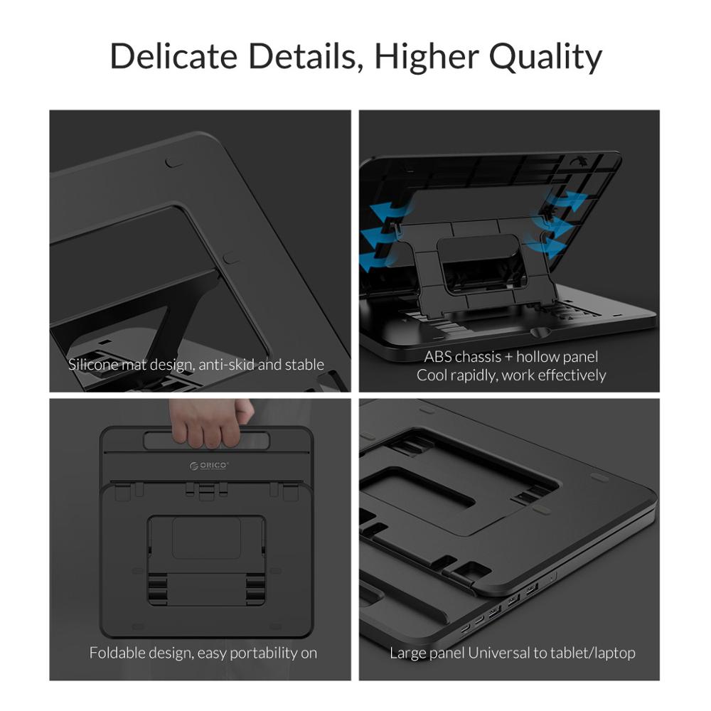 Orico Tablet Laptop Houder Stand Hoogte Verstelbare 3 Poorten USB3.0 Docking Station Met Houder Pd Opladen Voor Pc Notebook