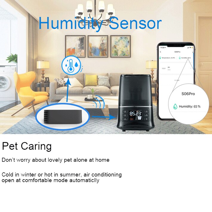Tuya Smart Life WiFi IR remote control with Temperature and Humidity Sensor Voice Control with Alexa and Google home