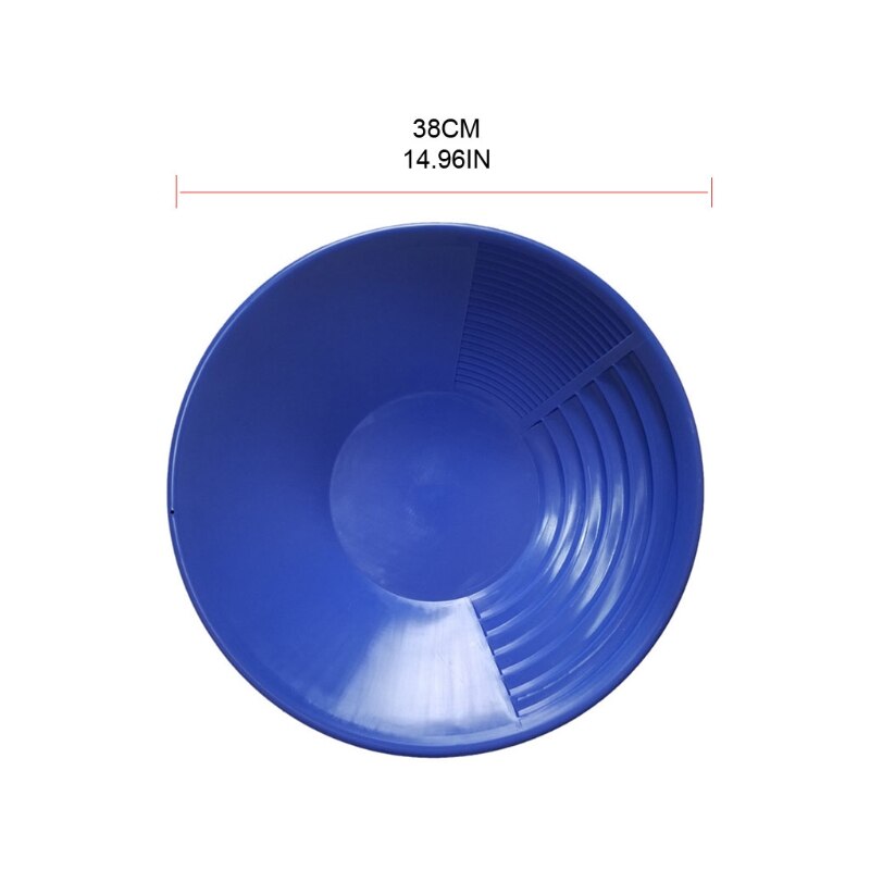15-inch Gold Panning Basin Nugget Sluicing Pan w/ Dual Riffles Prospecting Dredging River Tool for Metal Detector Parts