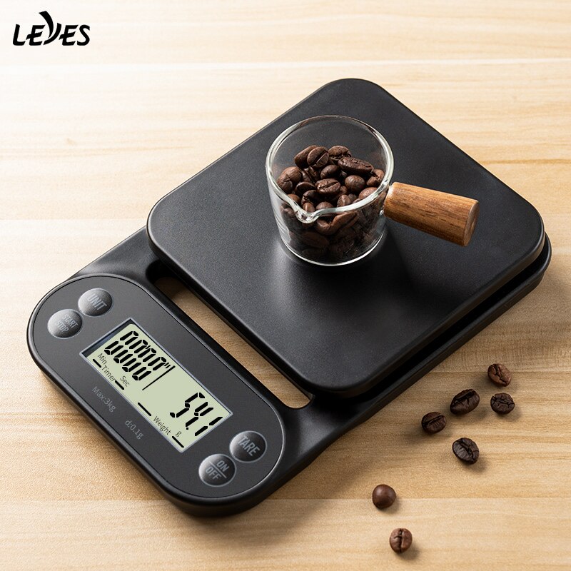 Smart Coffee Scale with Auto Timer Digital Gram Weighing Electronic Weight Food Mini Kitchen Scale Balance Precision LCD Display