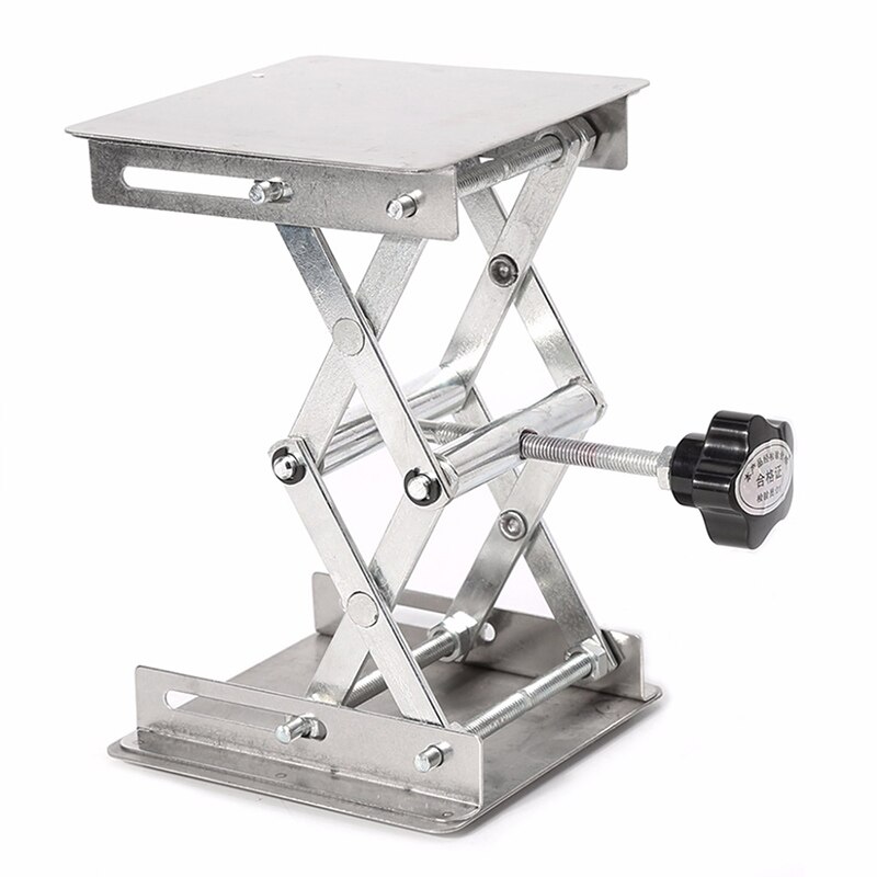 Stainless Steel Lift Table Adjustable Woodworking Lab Stand Table Rack Lifting Platform Scissor Lifter Elevator Benches 10x10cm