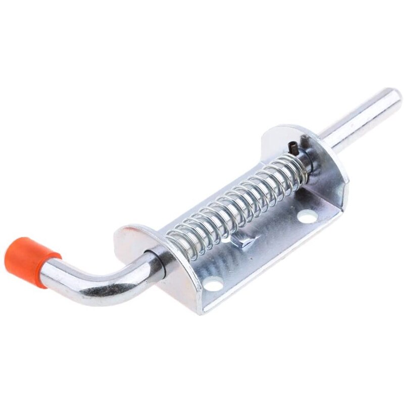 Metal Lock Barrel Bolt Spring Loaded Latch with Grip Heavy Duty for Gate Shed Door Tailgate Trailer Garage