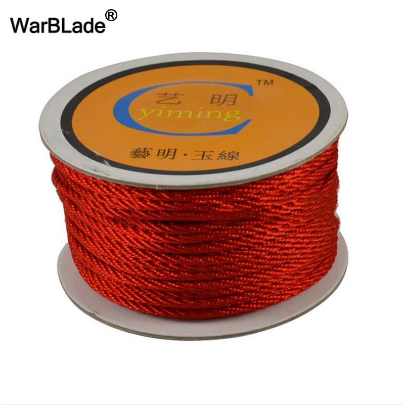 1mm 1,5mm 2mm 3mm Baumwolle Nylon Kabel Gewinde Chinesischen Knoten Schnur Kunststoff Schnur Perlen Seil Für DIY Armbinde Halskette Schmuck Machen: M / Schwarz