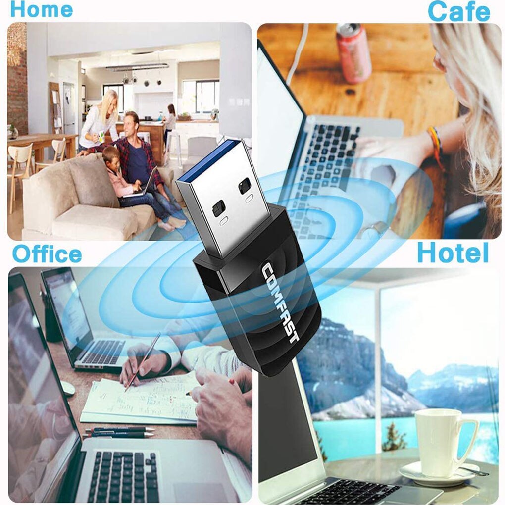 USB 3.0 Wifi Dongle Computer TV Dual Band 2.4G 5.8G Wifi Adapter Mini Wireless Network Card 1300 Mbps Wifi speed