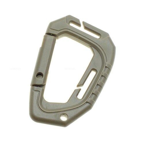 1pcs/pack D Shape 200LB Plastic Snap Clip Carabiner Mountaineering Buckle Outdoor Hanging Keychain Hook Climbing Accessories: Olive green