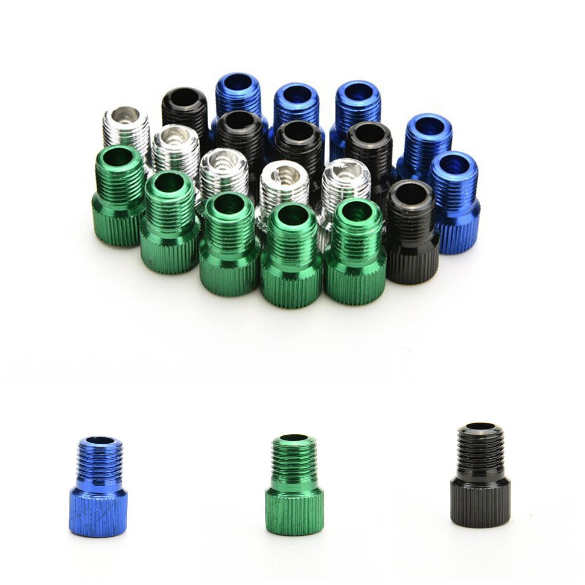 5 Stks/partij Fiets Valve Adapter Luchtpomp Converter Presta Aan Schrader Mtb Racefiets Band Gas Valve Adapter Tube Pomp reparatie Tool